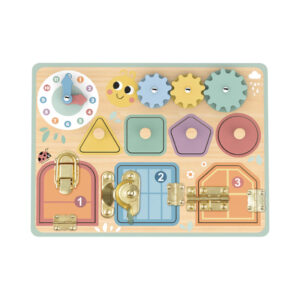 Edukatívne, kreatívne a interaktívne hračky pre deti Activity board Pastel