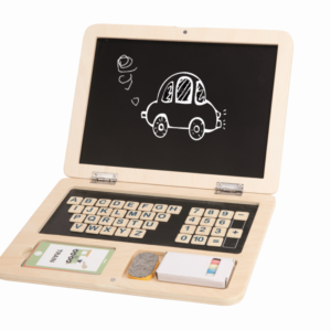 Drevený notebook s tabuľou