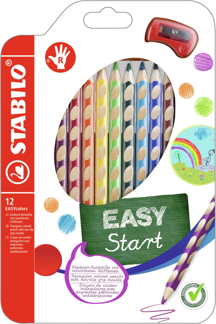 Pastelky trojhranné Pre pravákov 12 ks