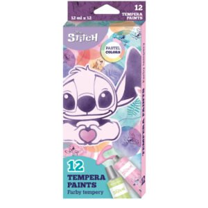 Edukatívne, kreatívne a interaktívne hračky pre deti Temperové farby Stitch Pastel 12 ks