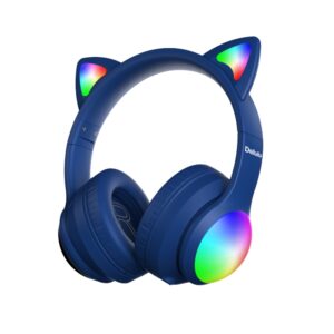 Edukatívne, kreatívne a interaktívne hračky pre deti Bezdrôtové detské slúchadlá Delulu DiscoBeats Blue