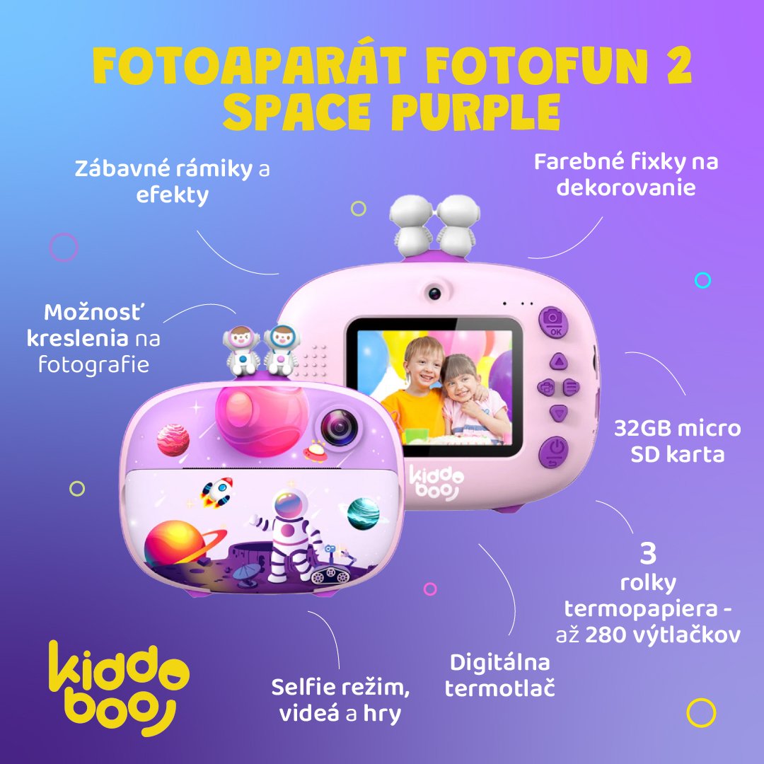 Fotoaparát FotoFun 2 Space Purple – Obrázok 3