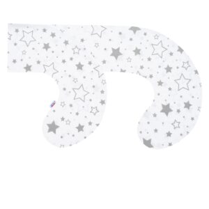 Obliečka na dojčiaci vankúš v tvare C New Baby Hviezdy sivé 285 x16