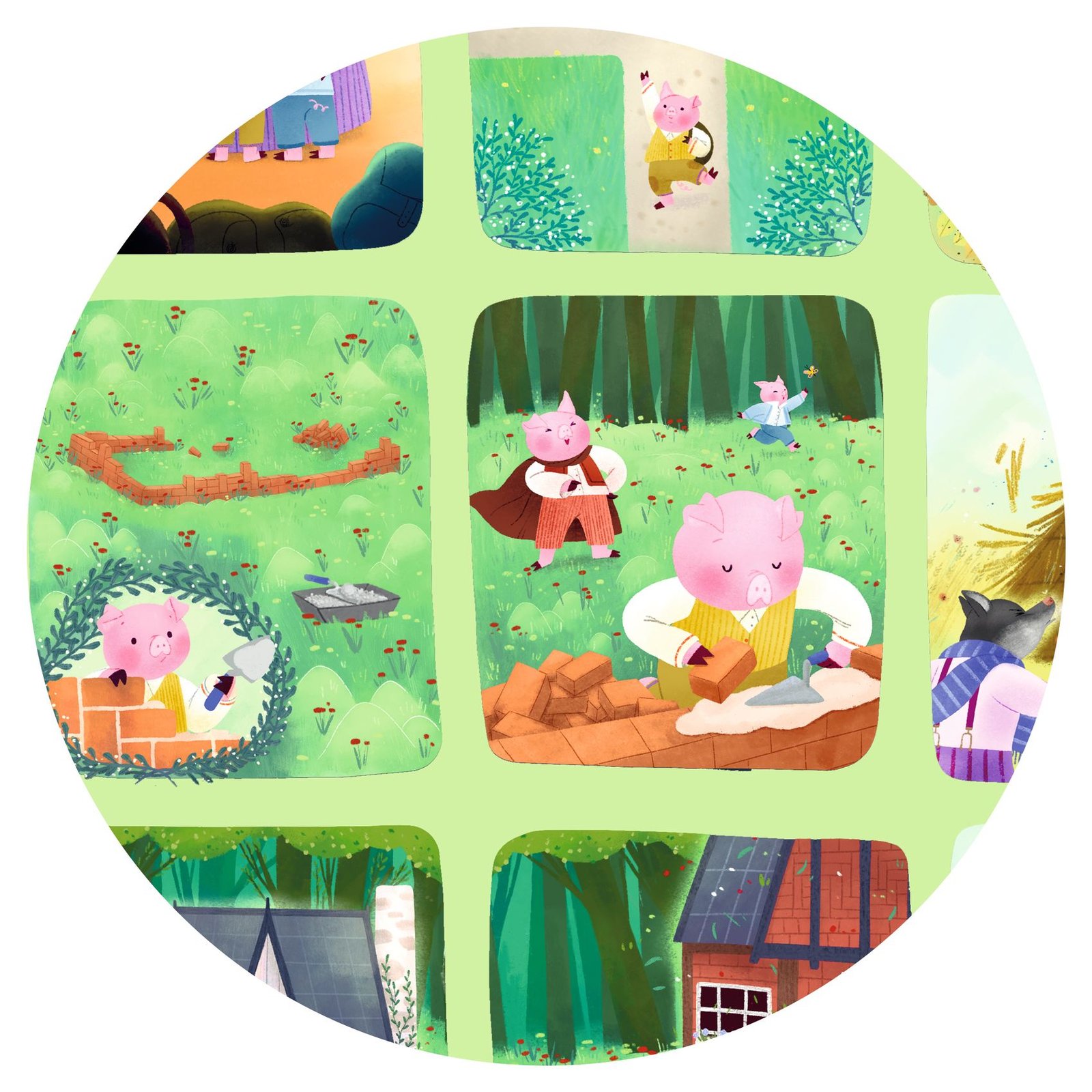 Príbehové Puzzle Tri prasiatka 35 ks – Obrázok 4