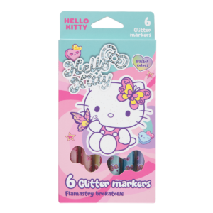 Trblietavé fixky Hello Kitty Pastel Pink 6 ks