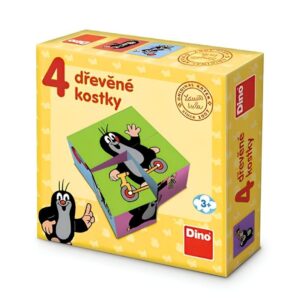 Drevené kocky Krtko, 4 kocky