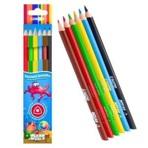 Trojhranné pastelky Junior Ocean World - sada 6 ks
