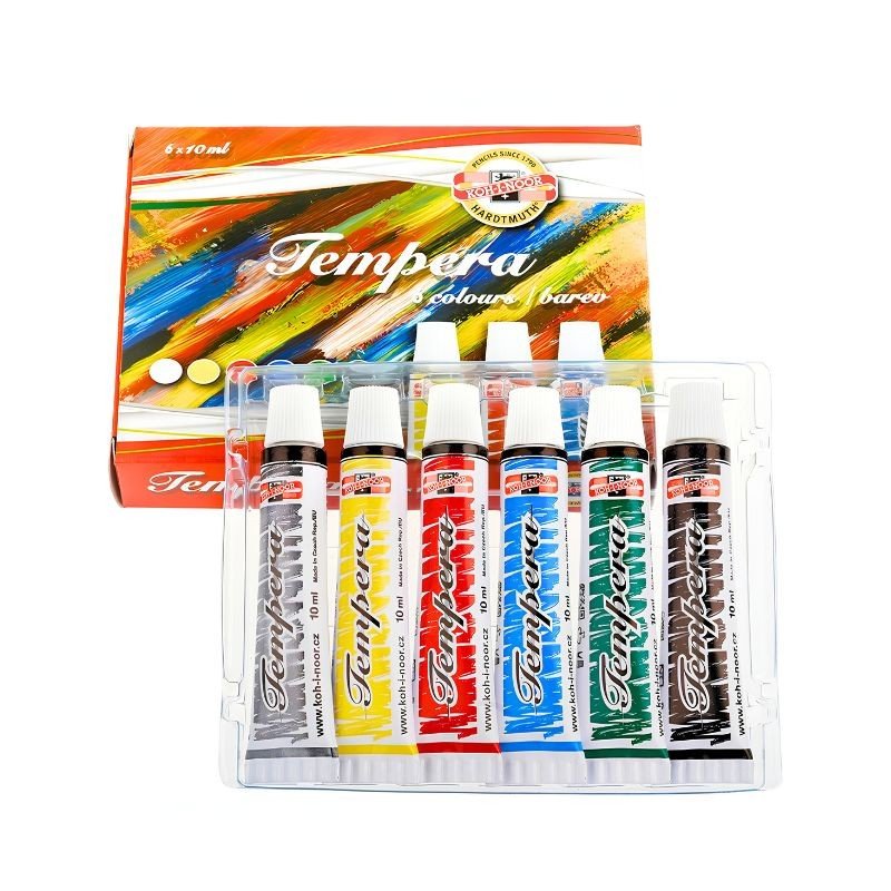 Temperové farby koh-i-noor 6 ks, 10 ml