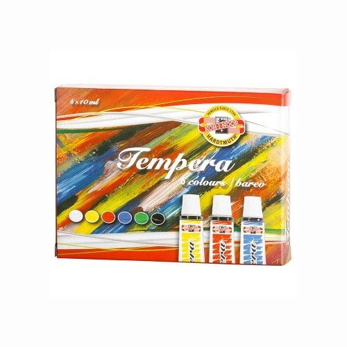 Temperové farby koh-i-noor 6 ks, 10 ml